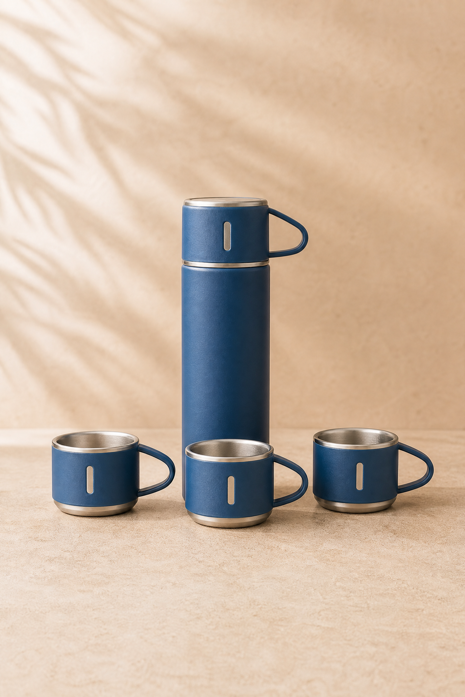 Kit Térmico com Garrafa 500 ml + 3 Xícaras